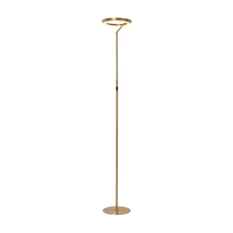 Lucide CELESTE - Stojací lampa - Ø 28 cm - LED Rozm. - 1x21W 2700K - Matt Gold / Mosaz