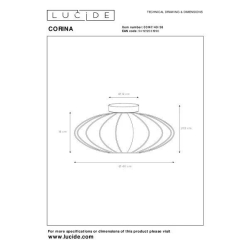 Lucide CORINA - zapuštěné stropní svítidlo - Ø 40 cm - 1xE27 - krémové