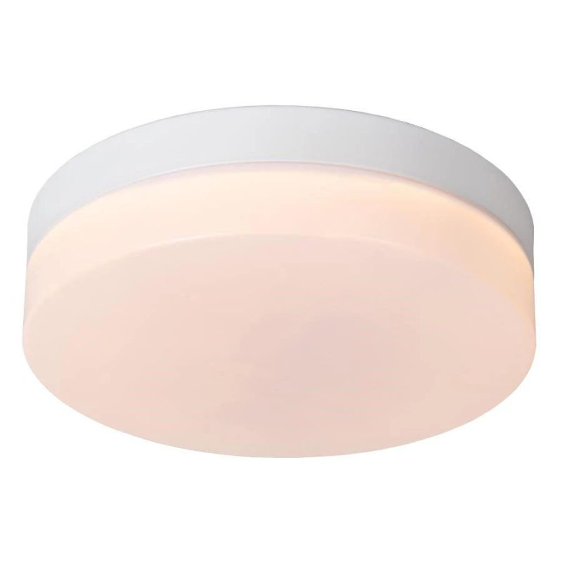 Lucide BISKIT - Zapuštěné stropní světlo Koupelna - Ø 23 cm - LED - 1x12W 2700K - IP44 - Senzor pohybu & Den/Noc - Bílá