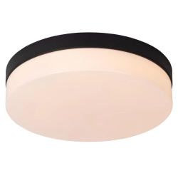 Lucide BISKIT - Zapuštěné stropní svítidlo Koupelna - Ø 28 cm - LED - 1x18W 2700K - IP44 - Senzor pohybu & Den/Noc - Čern