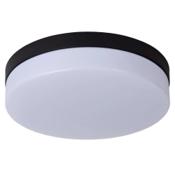 Lucide BISKIT - Zapuštěné stropní svítidlo Koupelna - Ø 28 cm - LED - 1x18W 2700K - IP44 - Senzor pohybu & Den/Noc - Čern