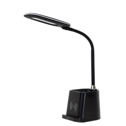 Lucide PENNY - Stolní lampa - LED Dim. - 1x4,7W 3000K - S bezdrátovou nabíječkou - Černá