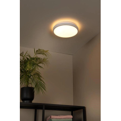 Lucide DASHER – stropní svítidlo do Koupelny – Ø 29,3 cm – LED – 1x12W 2700K – IP44 – se senzorem – Bílý