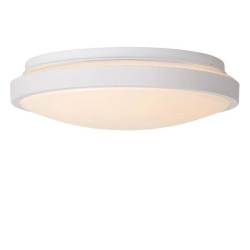 Lucide DASHER – stropní svítidlo do Koupelny – Ø 29,3 cm – LED – 1x12W 2700K – IP44 – se senzorem – Bílý