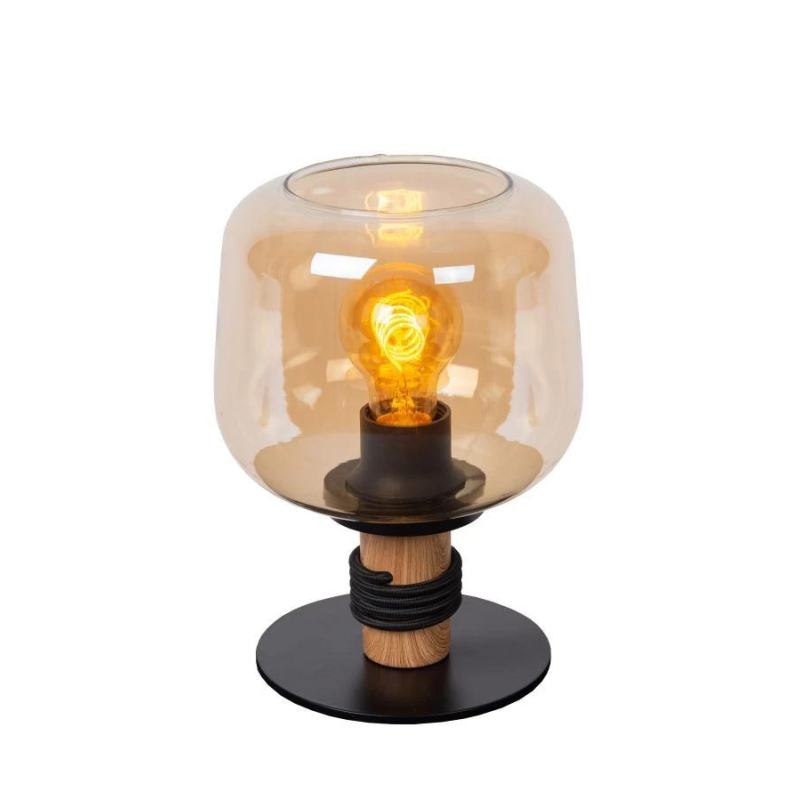 Lucide ILONA - Stolní lampa - Ø 18 cm - 1xE27 - Jantarová