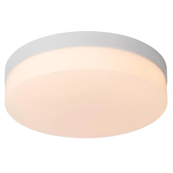 Lucide BISKIT – stropní svítidlo do Koupelny – Ø 28 cm – LED – 1x18W 2700K – IP44 – se senzorem – Bílé