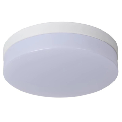 Lucide BISKIT – stropní svítidlo do Koupelny – Ø 28 cm – LED – 1x18W 2700K – IP44 – se senzorem – Bílé