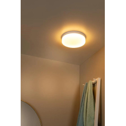 Lucide BISKIT – stropní svítidlo do Koupelny – Ø 28 cm – LED – 1x18W 2700K – IP44 – se senzorem – Bílé