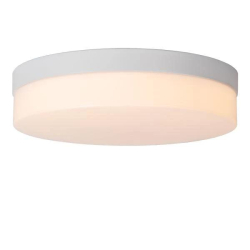 Lucide BISKIT – stropní svítidlo do Koupelny – Ø 28 cm – LED – 1x18W 2700K – IP44 – se senzorem – Bílé