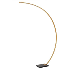 Lucide CURVE - Stojací lampa Arc - LED Dim. - 1x15W 2700K - Matt Gold / Mosaz