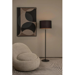 Lucide MAYA - Stojací lampa - Ø 45 cm - 1xE27 - Černá