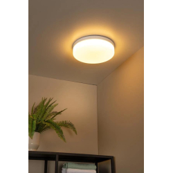 Lucide BISKIT - Zapuštěné stropní svítidlo Koupelna - Ø 34,5 cm - LED - 1x24W 2700K - IP44 - Senzor pohybu & Den/Noc - Bí