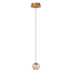 Lucide DILENKO - Závěsné světlo - Ø 14 cm - LED - 1x4,2W 2700K - Matt Gold / Brass