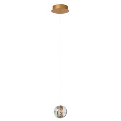 Lucide DILENKO - Závěsné světlo - Ø 14 cm - LED - 1x4,2W 2700K - Matt Gold / Brass