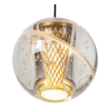 Lucide DILENKO - Závěsné světlo - Ø 14 cm - LED - 1x4,2W 2700K - Matt Gold / Brass