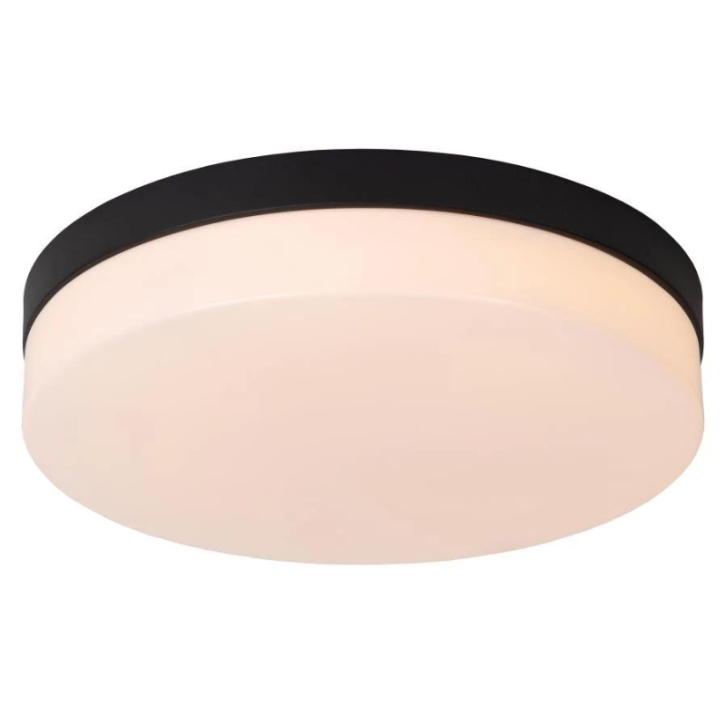 Lucide BISKIT - Zapuštěné stropní svítidlo Koupelna - Ø 34,5 cm - LED - 1x24W 2700K - IP44 - Senzor pohybu & Den/Noc - Če