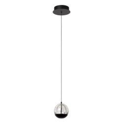 Lucide SENTUBAL - Závěsné světlo - Ø 14 cm - LED - 1x6,3W 2700K - Černá