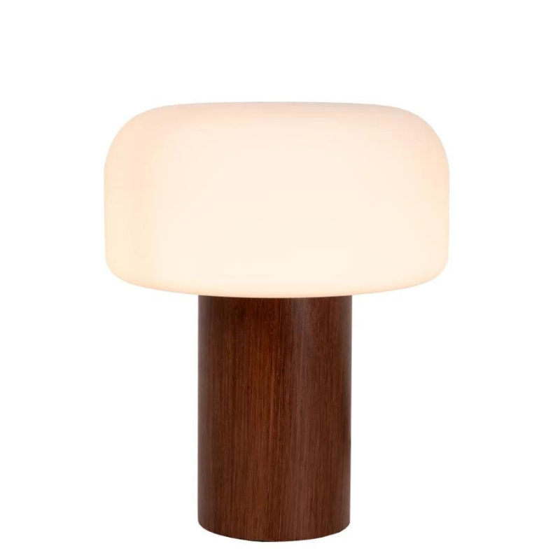 Lucide KENAN - Stolní lampa - Ø 22 cm - 1xE14 - Dřevo