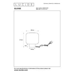 Lucide ELOISE - Stolní lampa - Ø 21 cm - 1xE27 - Černá