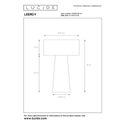 Lucide LEEROY - Stolní lampa - Ø 30 cm - 1xE27 - Taupe