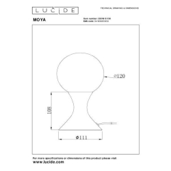 Lucide MOYA - Stolní lampa - Ø 12 cm - 1xG9 - Černá