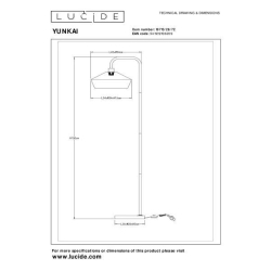 Lucide YUNKAI - Stojací lampa - Ø 40 cm - 1xE27 - Natural