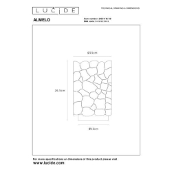 Lucide ALMELO - Stolní lampa - Ø 15 cm - 1xE27 - Černá