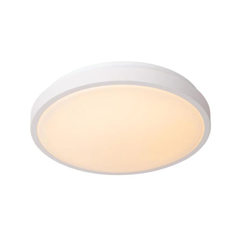 Lucide DASHER – stropní svítidlo do Koupelny – Ø 34,8 cm – LED – 1x18W 2700K – IP44 – se senzorem – Bílé