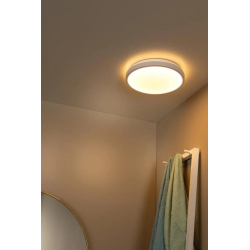 Lucide DASHER – stropní svítidlo do Koupelny – Ø 34,8 cm – LED – 1x18W 2700K – IP44 – se senzorem – Bílé