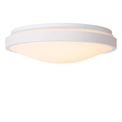 Lucide DASHER – stropní svítidlo do Koupelny – Ø 34,8 cm – LED – 1x18W 2700K – IP44 – se senzorem – Bílé