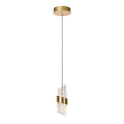 Lucide KLIGANDE - Závěsné světlo - Ø 13 cm - LED - 1x9W 2700K - Matt Gold / Mosaz