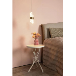 Lucide KLIGANDE - Závěsné světlo - Ø 13 cm - LED - 1x9W 2700K - Matt Gold / Mosaz