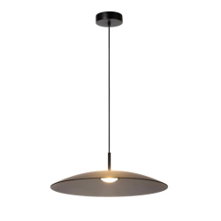 Lucide MENGA - Závěsné svítidlo - Ø 60 cm - LED Rozm. - 1x18,6W 2700K - Smoke Grey