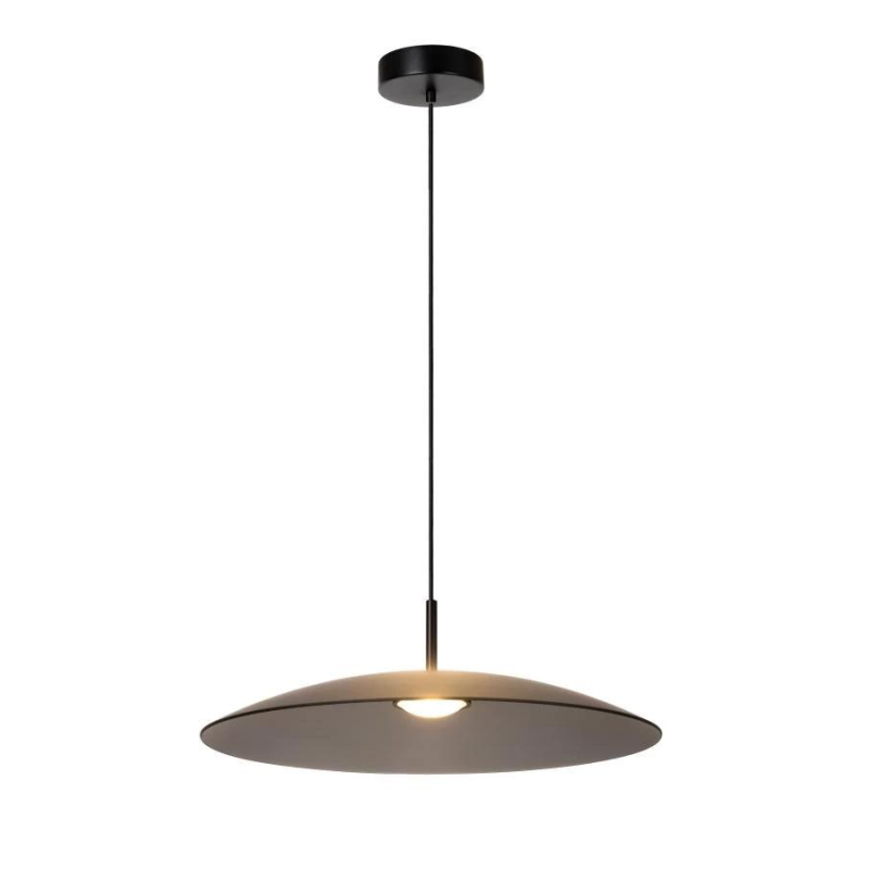 Lucide MENGA - Závěsné svítidlo - Ø 60 cm - LED Rozm. - 1x18,6W 2700K - Smoke Grey