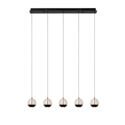 Lucide SENTUBAL - Závěsné svítidlo - LED Dim. - 5x5,3W 2700K - Černá