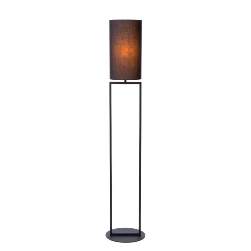 Lucide HERMAN - Stojací lampa - Ø 26 cm - 1xE27 - Černá