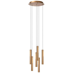 Lucide GRIFFITH - Závěsné svítidlo - Ø 38 cm - LED Rozm. - 6x7,6W 2700K/4000K - Bronz