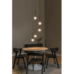 Lucide CALINA - Závěsné svítidlo - Ø 42 cm - LED Rozm. - 5x8,2W 2560K/2750K - Černá