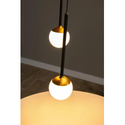 Lucide CALINA - Závěsné svítidlo - Ø 42 cm - LED Rozm. - 5x8,2W 2560K/2750K - Černá