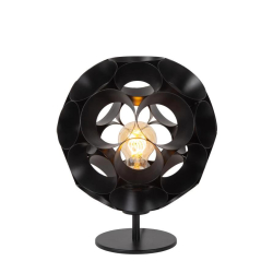 Lucide HANNELORE - Stolní lampa - Ø 25 cm - 1xE27 - Černá