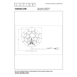 Lucide HANNELORE - Stolní lampa - Ø 25 cm - 1xE27 - Černá