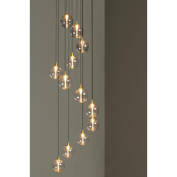 Lucide GISELA - Závěsné svítidlo - Ø 61 cm - LED Rozm. - 12x3,6W 2700K - Transparent