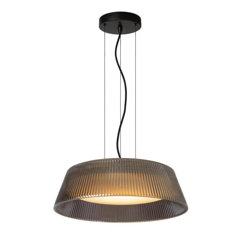 Lucide VIXI - Závěsné světlo - Ø 45 cm - LED - 1x22,6W 2900K - Smoke Grey