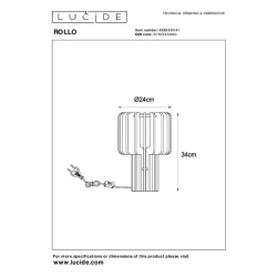 Lucide ROLLO - Stolní lampa - 1xE27 - Taupe