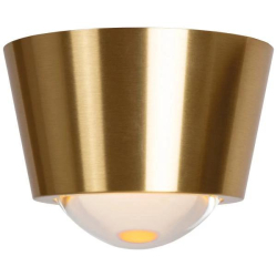 Lucide RIGON - Zapuštěné stropní svítidlo - Ø 9 cm - LED - 1x7W 3000K - Matt Gold / Brass