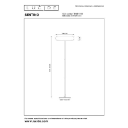 Lucide SENTINO - Stojací lampa - Ø 40 cm - 3xG9 - Oranžová