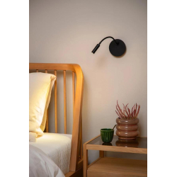 Lucide JOLIJN - Dobíjecí noční lampa / Nástěnné svítidlo - Baterie/baterie - Ø 11 cm - LED - 1x2W 3000K - Magnetické -