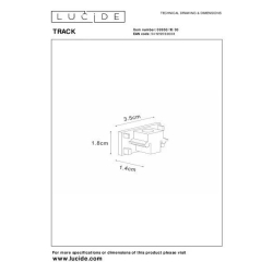 Lucide TRACK Koncovka - 1-okruhový systém osvětlení kolejnice - Sada 2 kusů - Černá (prodloužení)