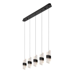 Lucide KLIGANDE - Závěsné svítidlo - LED Dim. - 5x7,8W 2700K - Černá