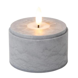 Lucide VELAS - Stolní lampa - Baterie - Ø 8 cm - LED - 3x0,2W 2700K - Smoke Grey - Sada 3 ks